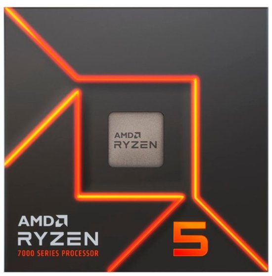 AMD 7000 Series Ryzen 5 7600 Desktop Processor 6 cores 12 Threads 38 MB  Cache 3.8 GHz Upto 5.1 GHz AM5 Socket (100-100001015BOX) Socket AM5
