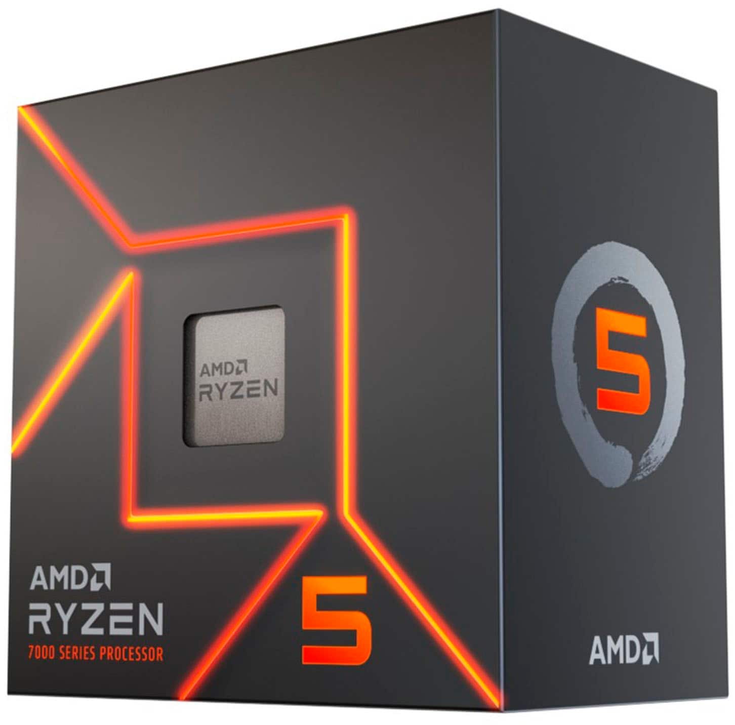 Alt View 11. AMD - Ryzen 5 7600 6-core - 12-Thread 4.0 GHz (5.2 GHz Max Boost) Socket AM5 Unlocked Desktop Processor - Silver.