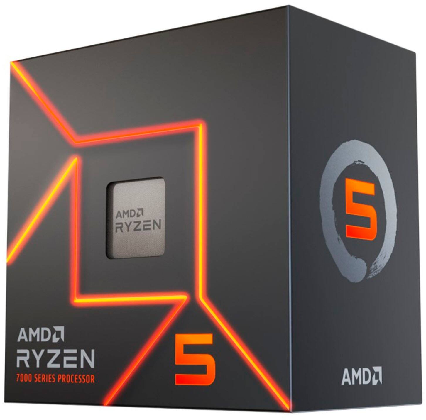 Alt View 11. AMD - Ryzen 5 7600 6-core - 12-Thread 4.0 GHz (5.2 GHz Max Boost) Socket AM5 Unlocked Desktop Processor - Silver.