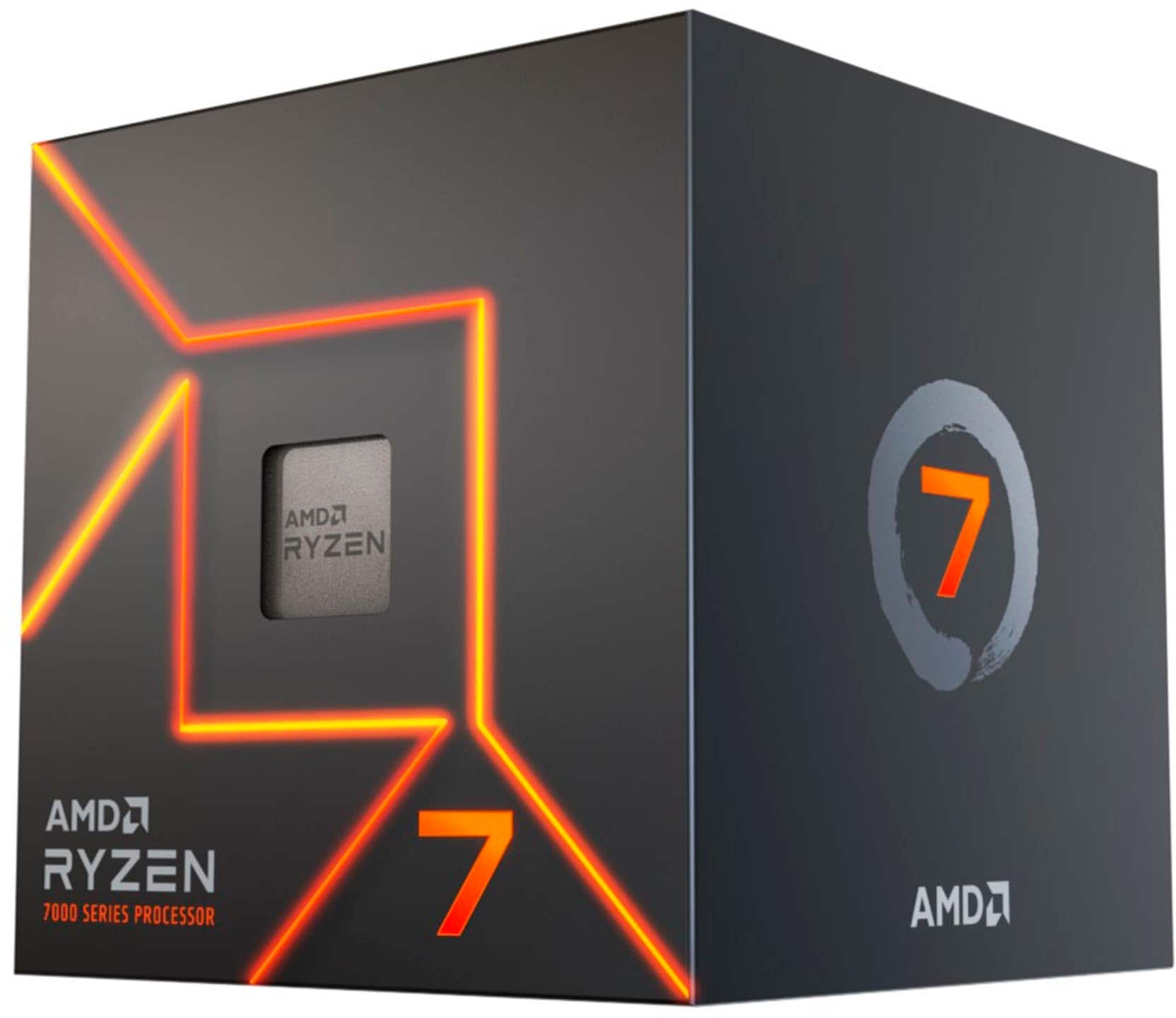 Alt View 11. AMD - Ryzen 7 7700 8-core - 16-Thread 3.8 GHz (5.3 GHz Max Boost) Socket AM5 Unlocked Desktop Processor - Silver.