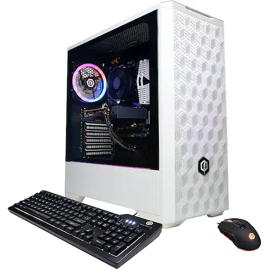 CyberPowerPC Gamer Master Gaming Desktop AMD Ryzen 7 7700X 16GB Memory NVIDIA GeForce RTX 4070 Ti 1TB SSD White GMA9300CPG Best Buy