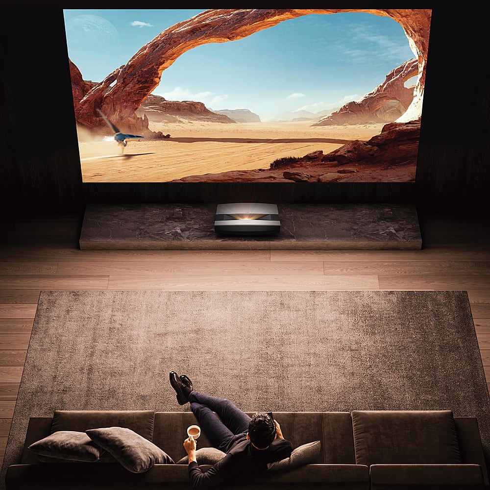 Alt View 20. XGIMI - Horizon Aura 4K UHD Home Video Laser UST Projector with Remote - Black.