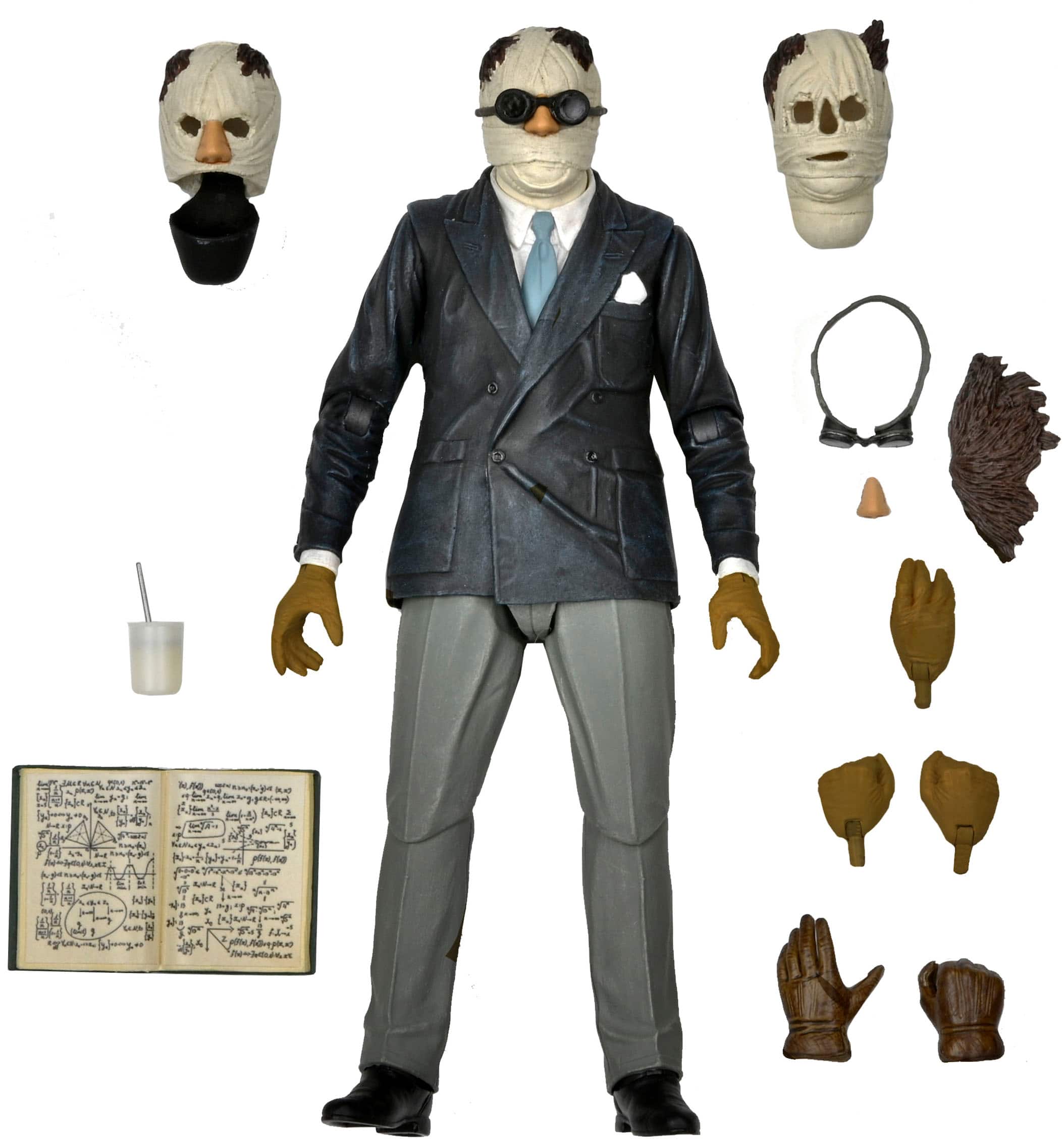 NECA - Universal Monsters - 7” Scale Action Figure - Ultimate Invisible Man figure (color) - Front_Zoom