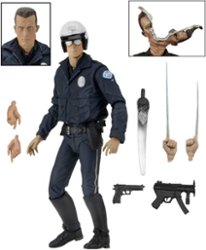 NECA - Terminator 2 - 7” Scale Action Figure - Ultimate T-1000 (Motorcycle Cop) - Front_Zoom