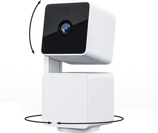 Front. Wyze - Cam Pan v3 Indoor/Outdoor Wifi, 1080p, Pan/Tilt/Zoom Security Camera - WHITE.
