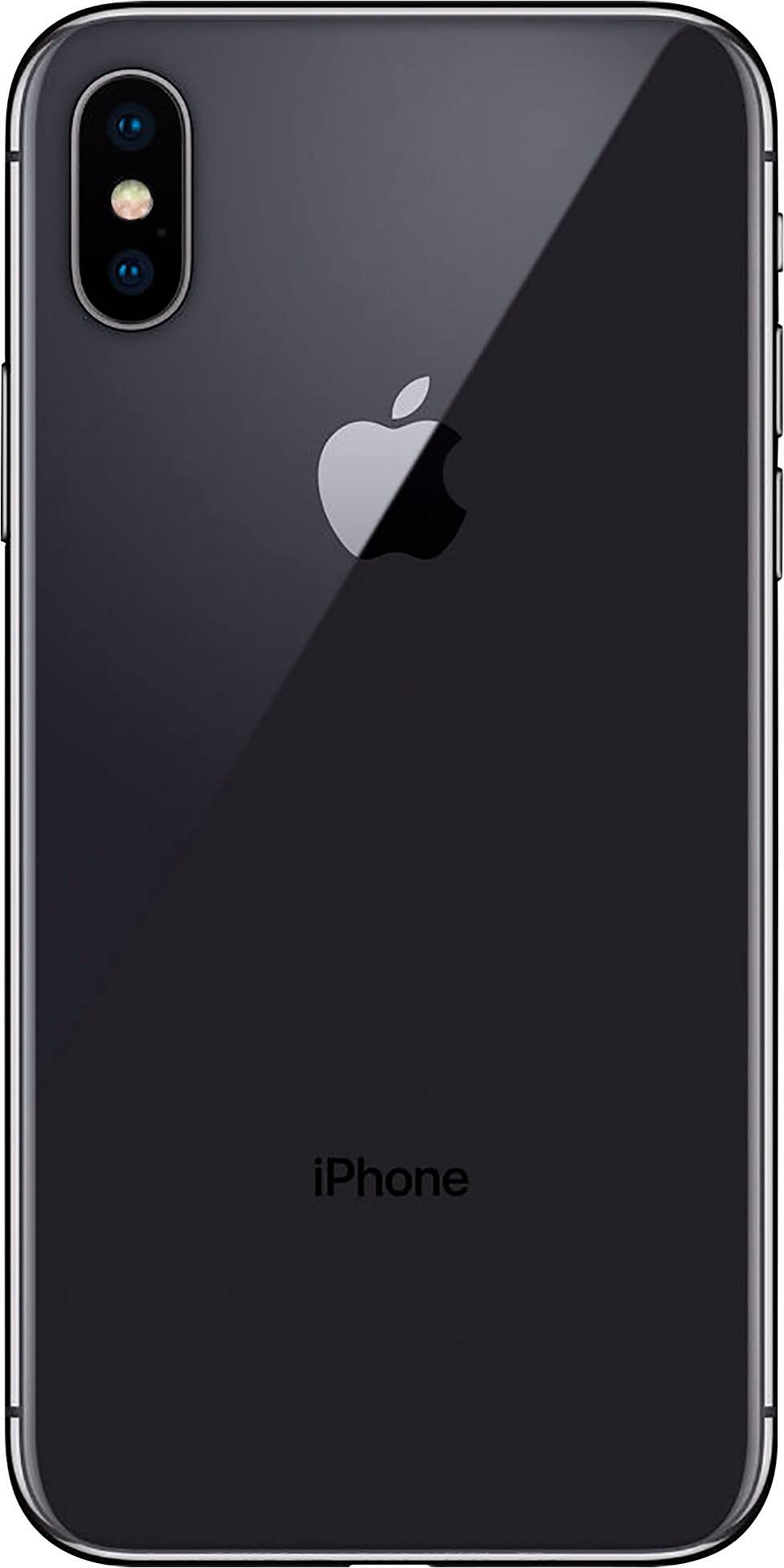 Angle. Apple - Pre-Owned iPhone X 64GB (Unlocked) - Space Gray.