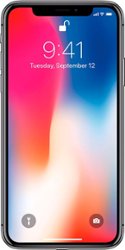 Apple - Pre-Owned iPhone X 64GB (Unlocked) - Space Gray - Front_Zoom