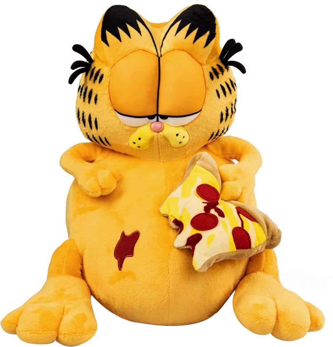 Front. NECA - Garfield 13" Overstuffed Pizza Plush.