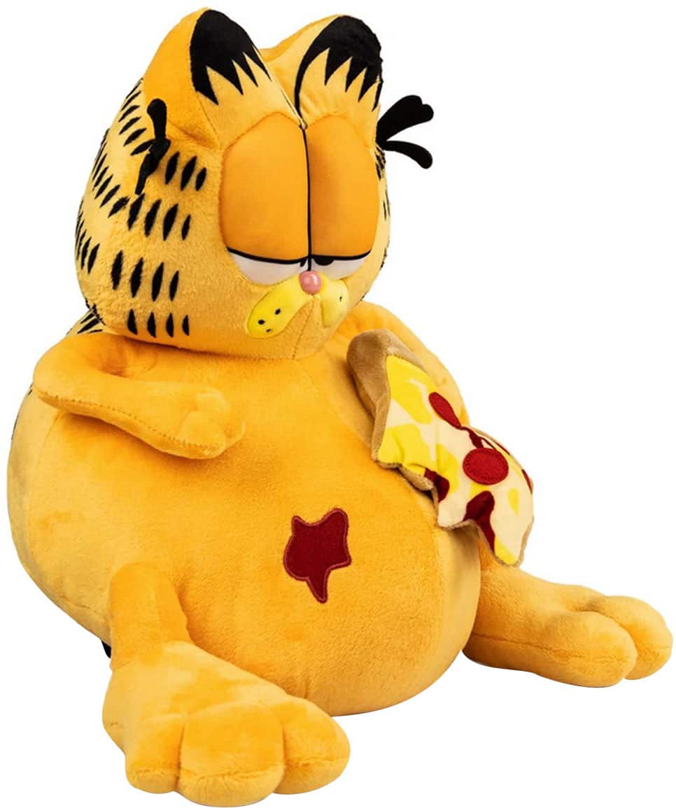 Left. NECA - Garfield 13" Overstuffed Pizza Plush.