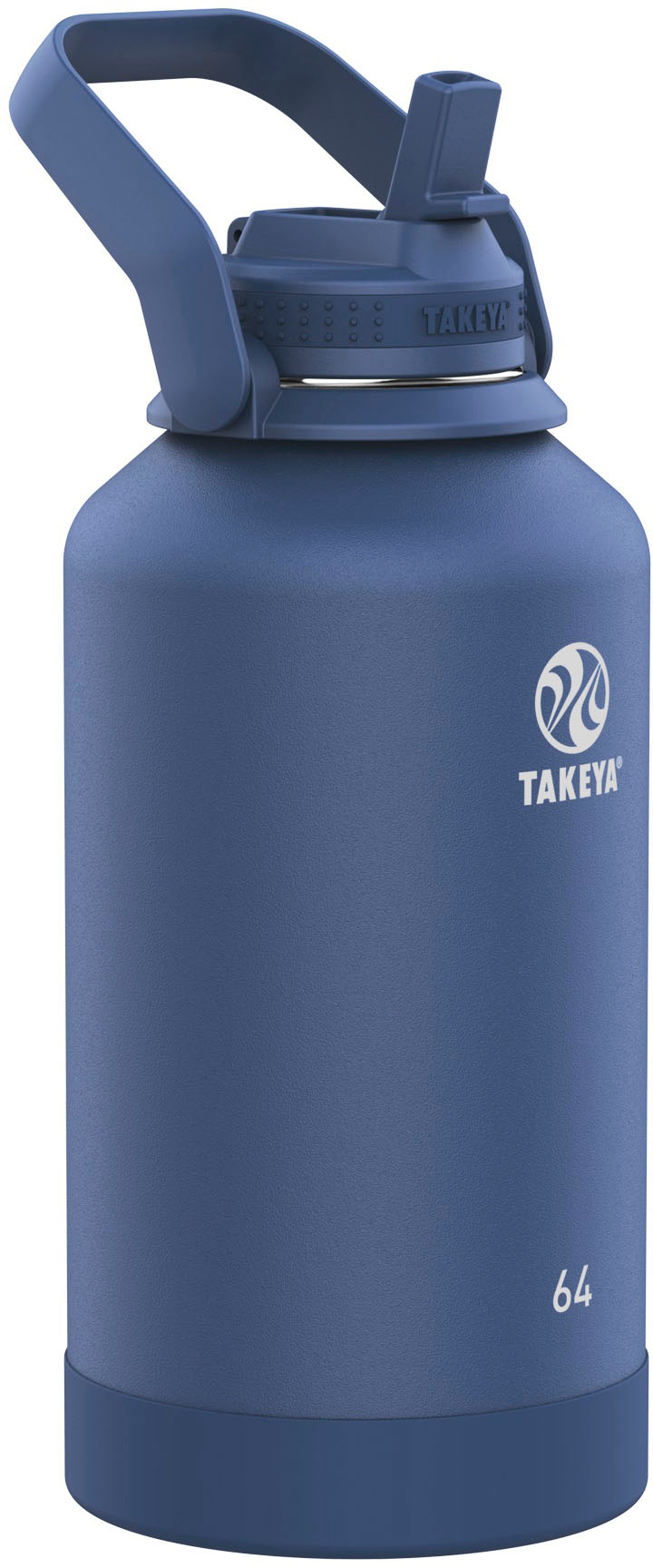 Angle View: Takeya - Actives 64oz Wide Handle Straw Bottle - Midnight