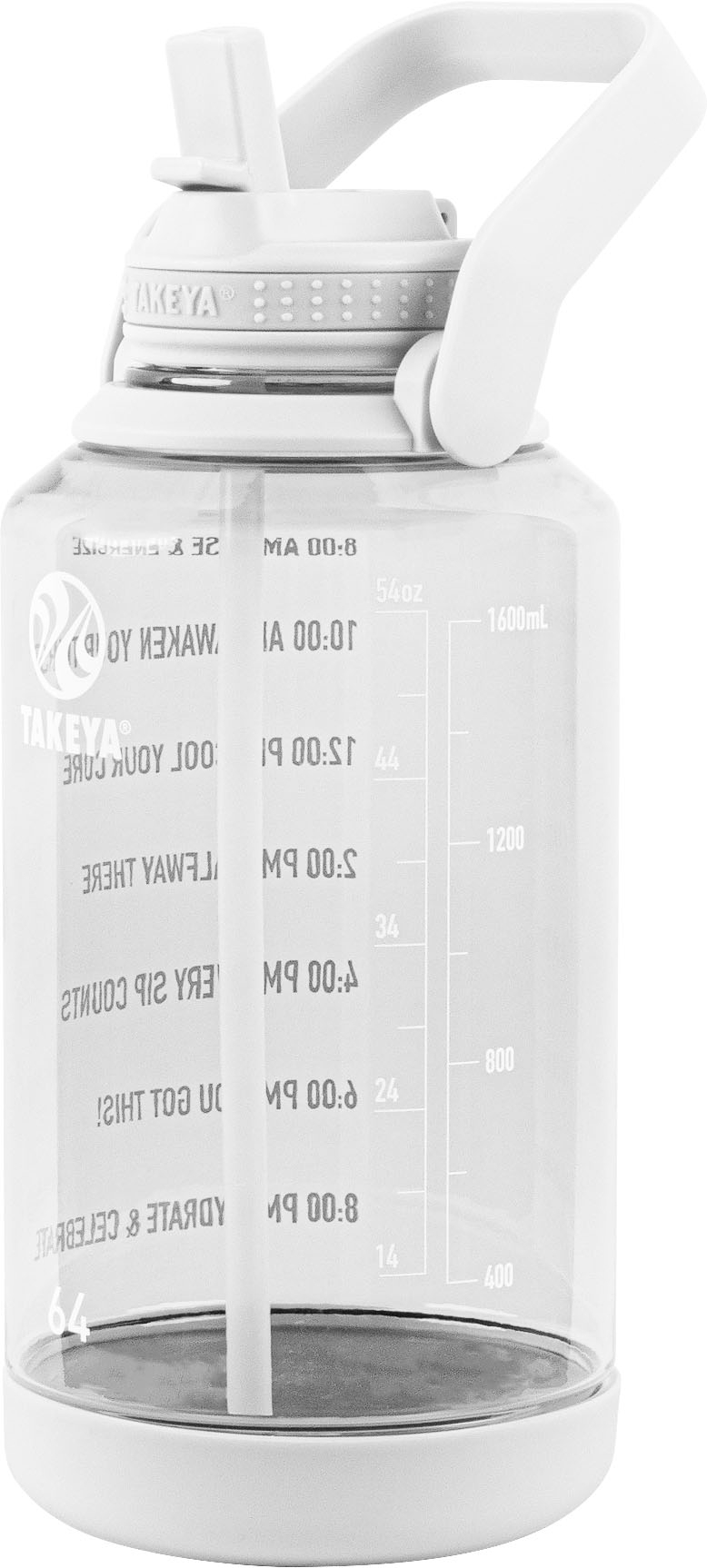Best Buy: Buzio Motivational Water Bottle with 2 Lids 64oz Green