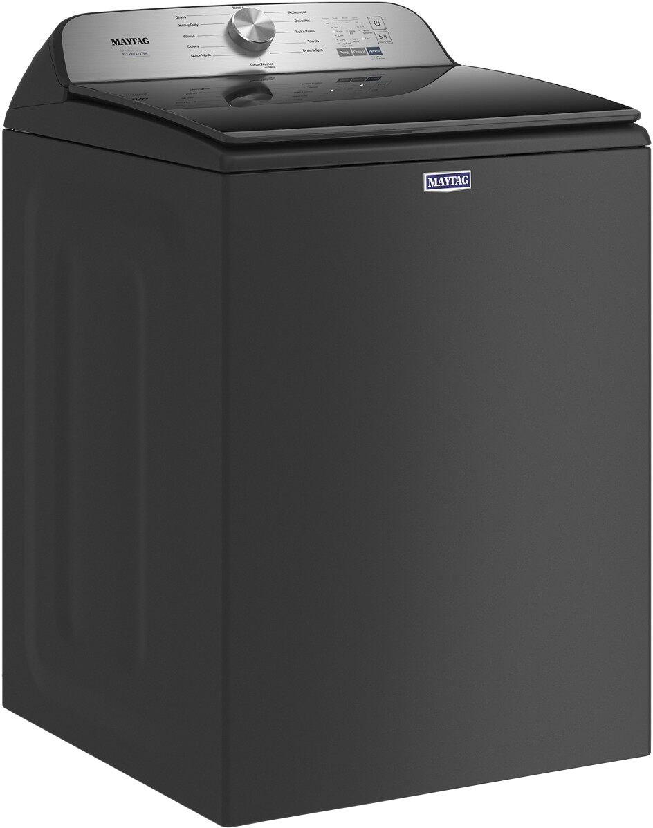 Angle View: Maytag - 4.7 Cu. Ft. High Efficiency Top Load Washer with Pet Pro System - White