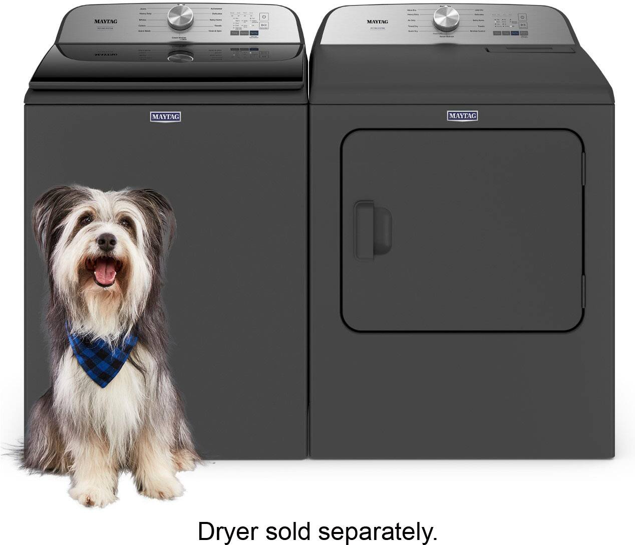 Alt View 20. Maytag - 4.7 Cu. Ft. High Efficiency Top Load Washer with Pet Pro System - Volcano Black.