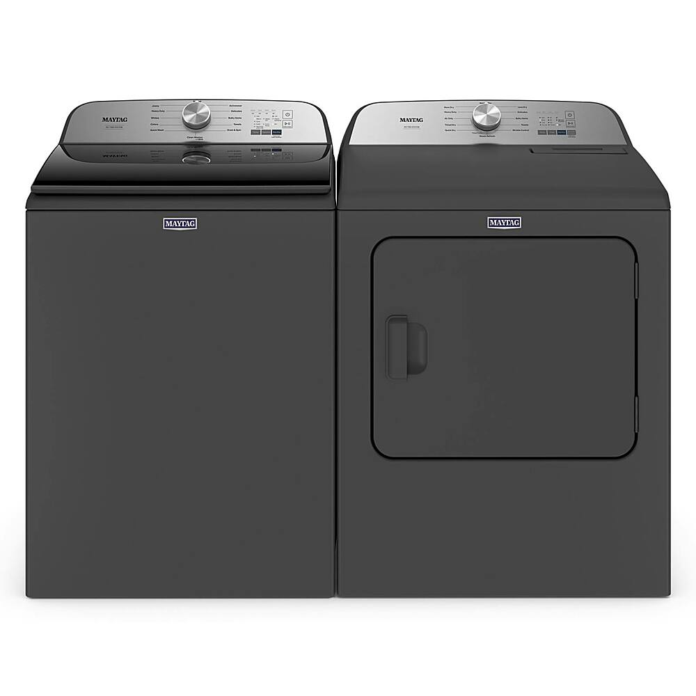 Alt View 21. Maytag - 4.7 Cu. Ft. High Efficiency Top Load Washer with Pet Pro System - Volcano Black.