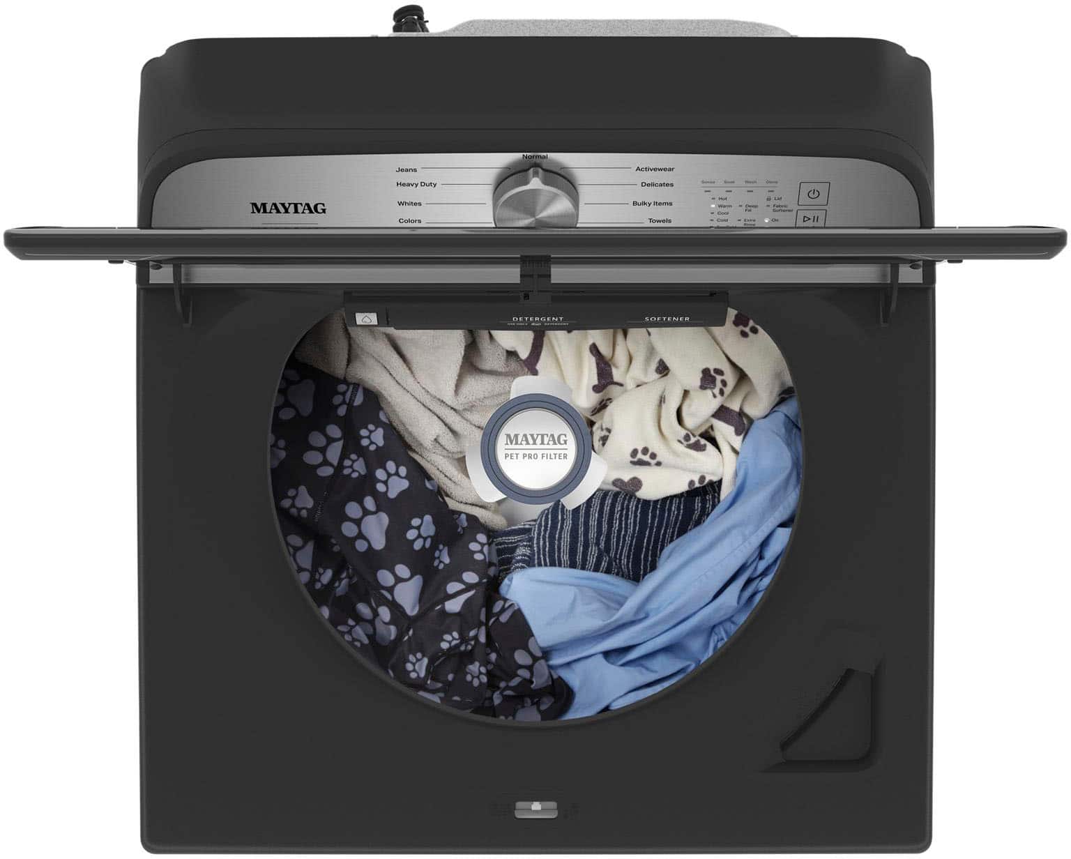 Alt View 1. Maytag - 4.7 Cu. Ft. High Efficiency Top Load Washer with Pet Pro System - Volcano Black.