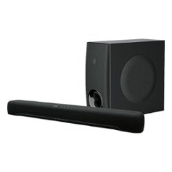 Yamaha - 2.1-Channel Indoor Compact Bluetooth Sound Bar with Wireless Subwoofer - Black - Front_Zoom