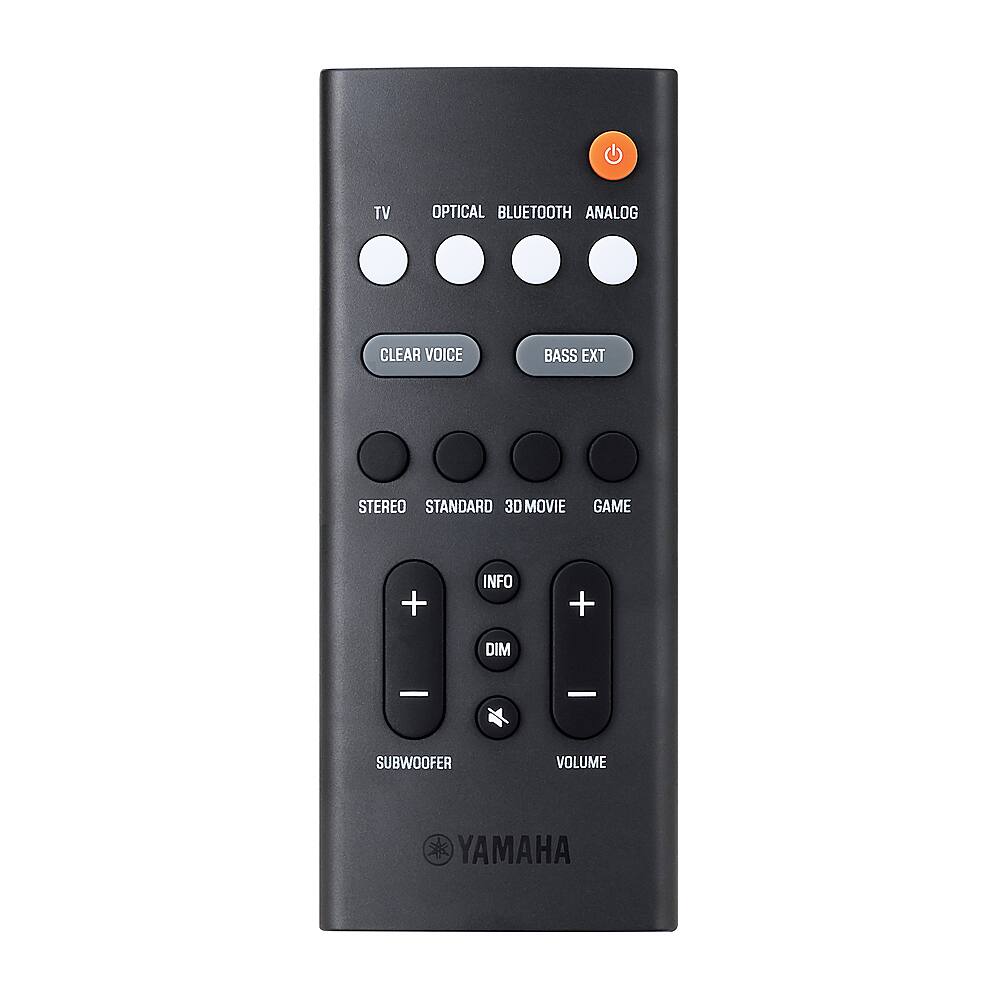 Alt View 1. Yamaha - 2.1-Channel Indoor Compact Bluetooth Sound Bar with Wireless Subwoofer - Black.