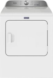 Maytag - 7.0 Cu. Ft. Electric Dryer with Steam and Pet Pro System - White - Front_Zoom