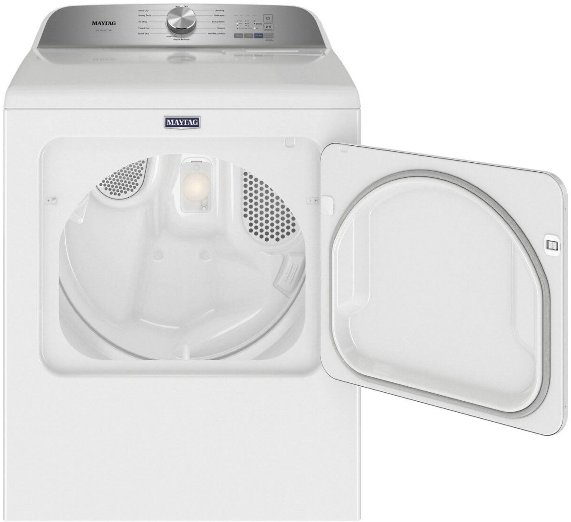 Alt View 6. Maytag - 7.0 Cu. Ft. Electric Dryer with Steam and Pet Pro System - White.