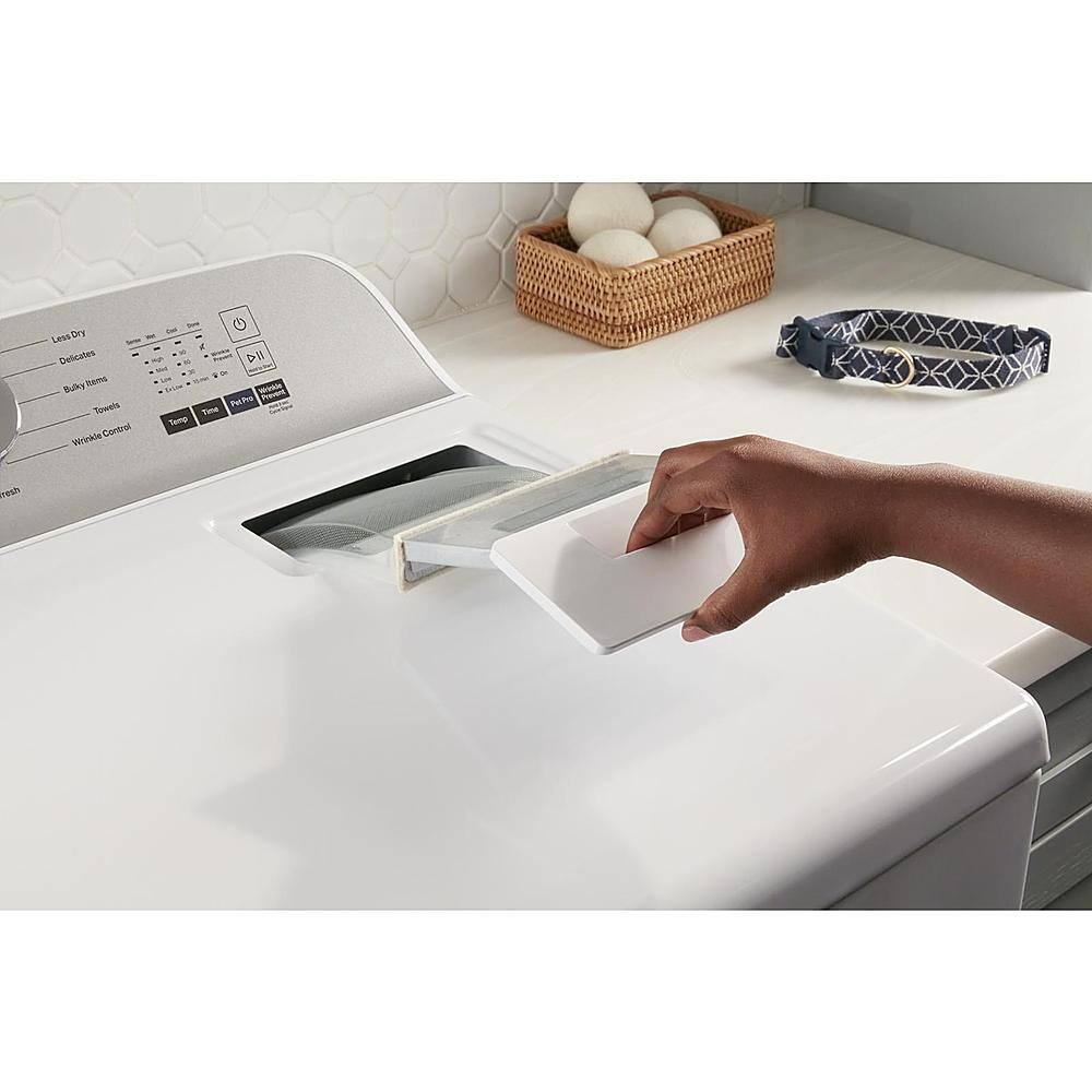 Alt View 6. Maytag - 7.0 Cu. Ft. Gas Dryer with Steam and Pet Pro System - White.
