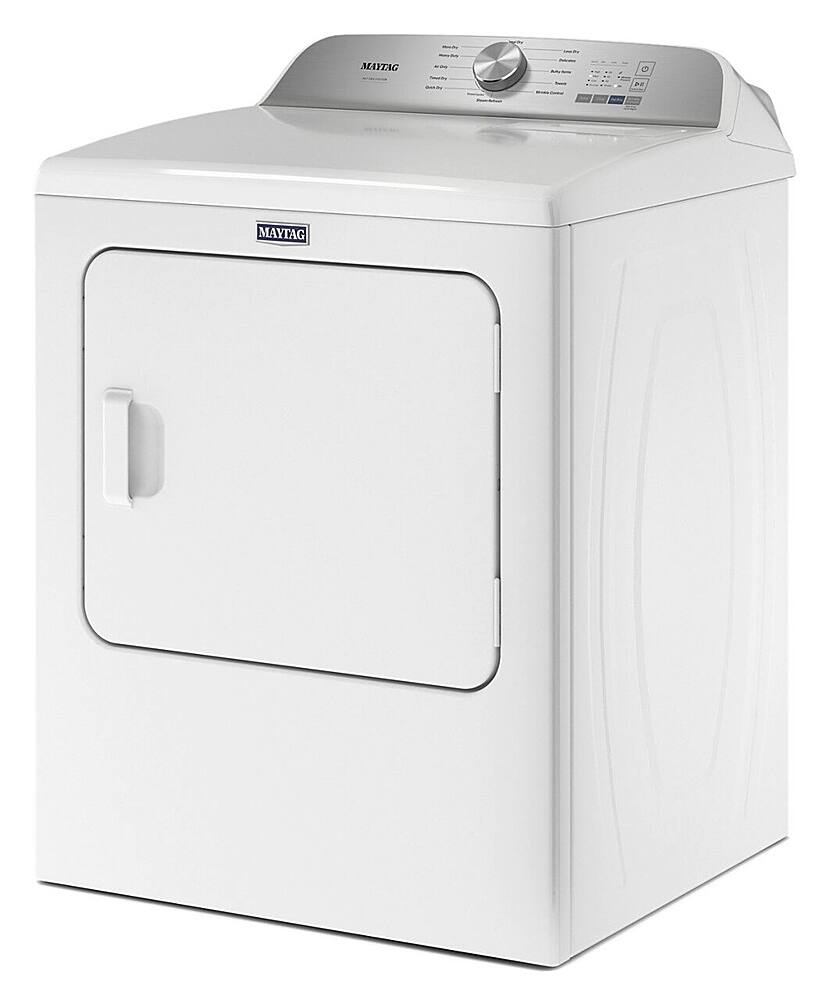 Angle. Maytag - 7.0 Cu. Ft. Gas Dryer with Steam and Pet Pro System - White.