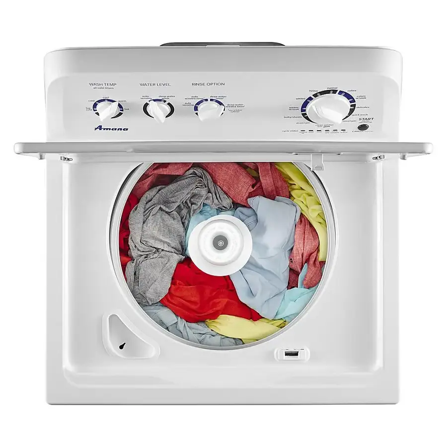 Alt View 19. Amana - 3.8 Cu. Ft. High Efficiency Top Load Washer with with High-Efficiency Agitator - White.