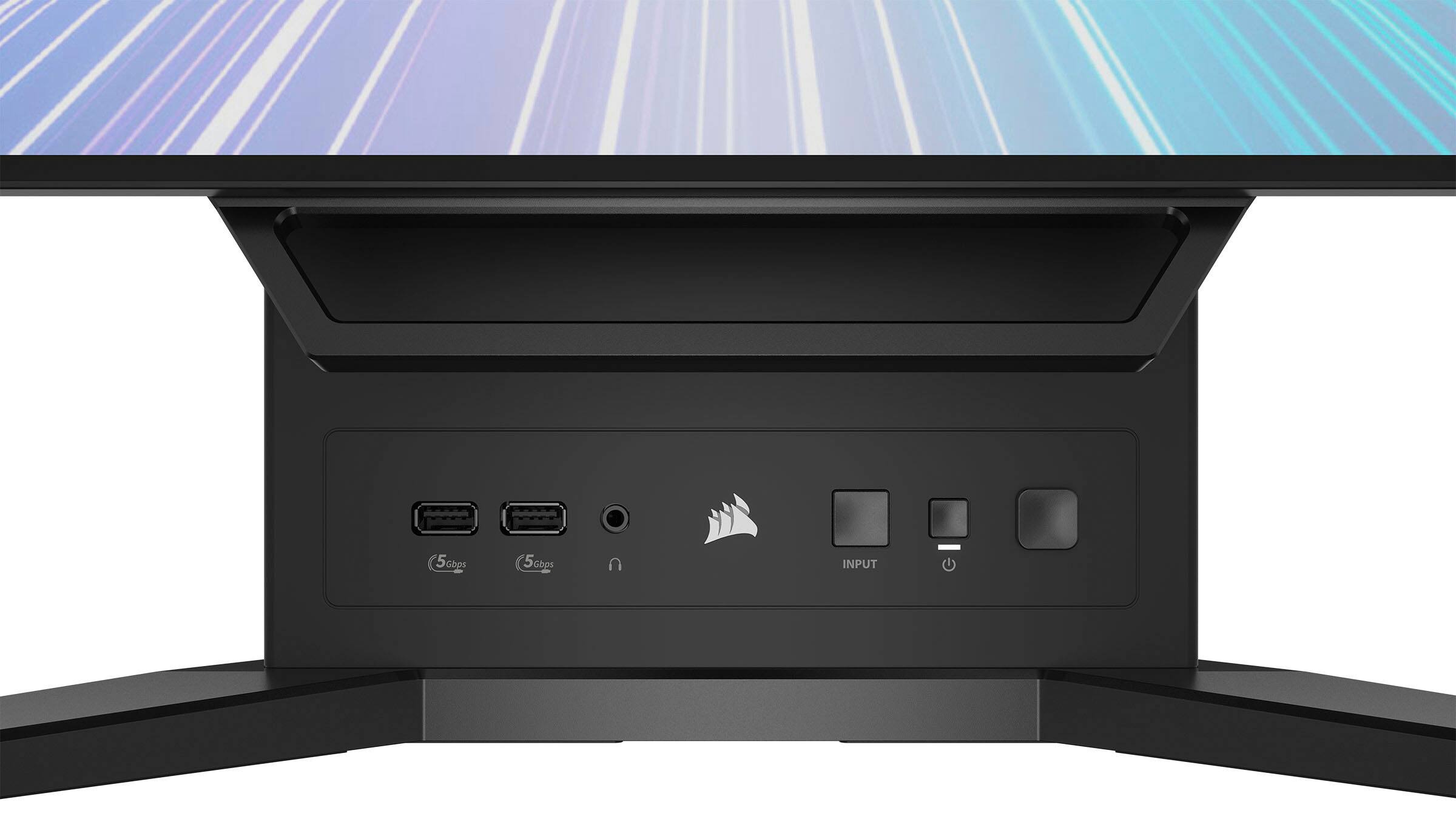 Alt View 24. CORSAIR - Xeneon Flex 45” OLED Bendable QHD 240Hz 0.03ms FreeSync and G-SYNC Compatible Monitor with HDR10 (HDMI, DisplayPort) - Black.