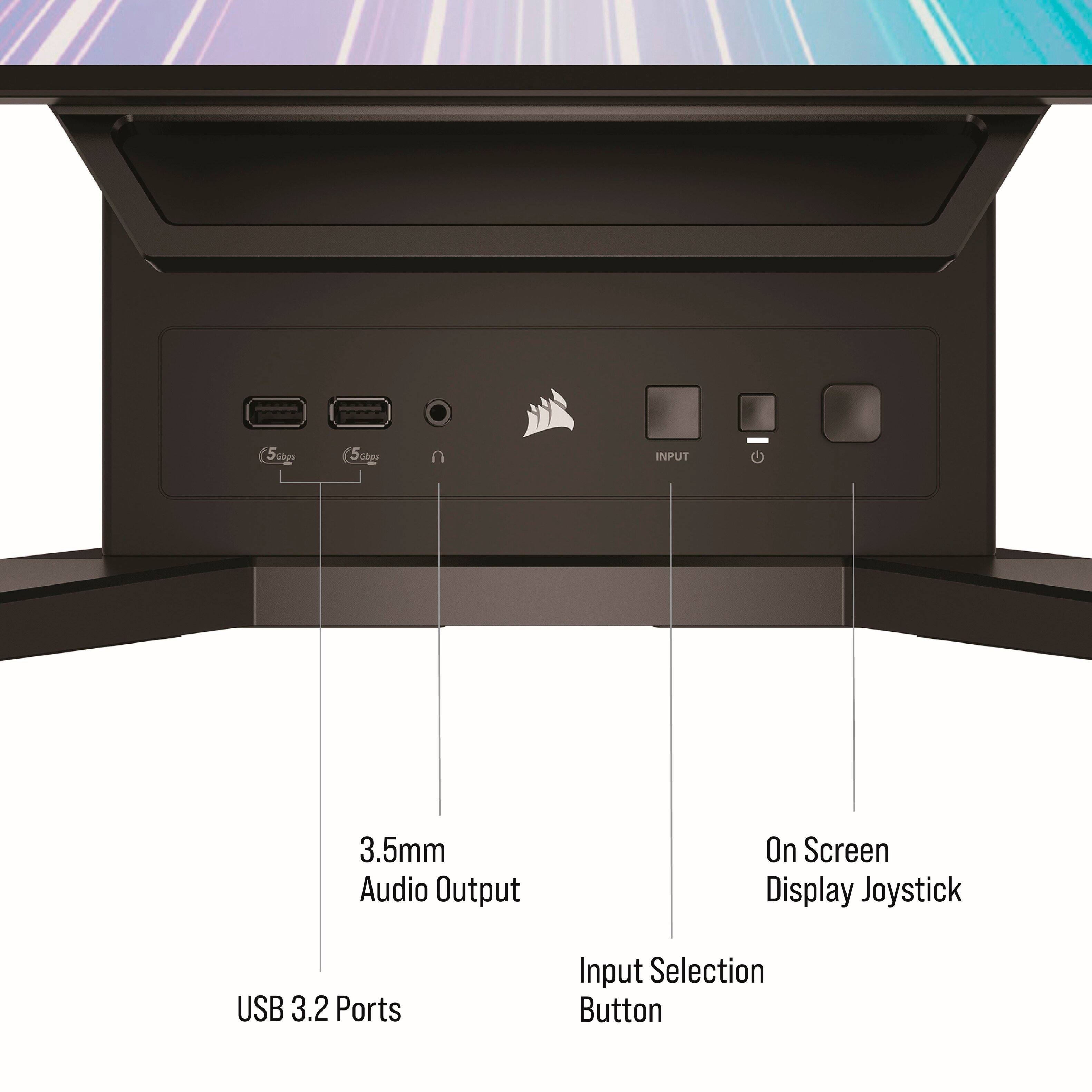 Alt View 34. CORSAIR - Xeneon Flex 45” OLED Bendable QHD 240Hz 0.03ms FreeSync and G-SYNC Compatible Monitor with HDR10 (HDMI, DisplayPort) - Black.