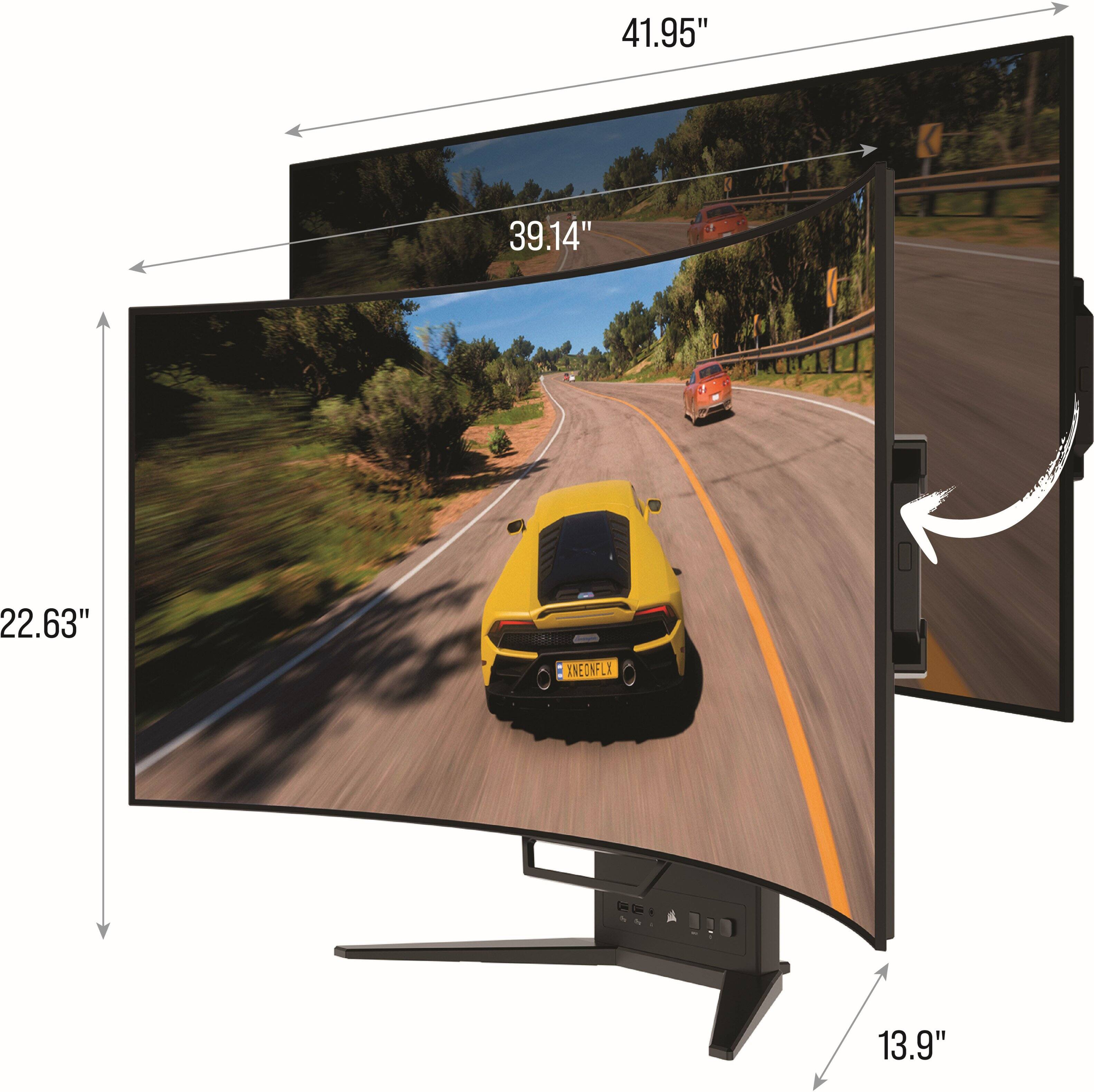 Alt View 35. CORSAIR - Xeneon Flex 45” OLED Bendable QHD 240Hz 0.03ms FreeSync and G-SYNC Compatible Monitor with HDR10 (HDMI, DisplayPort) - Black.