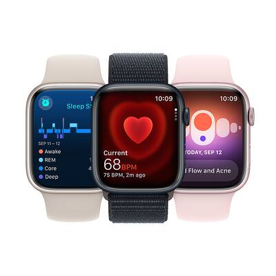 Apple Watch Series 9 (GPS + Cellular) 41mm Pink Aluminum Case with Apple Watch Series 9 (GPS + Cellular) 41mm Pink Aluminum Case with
