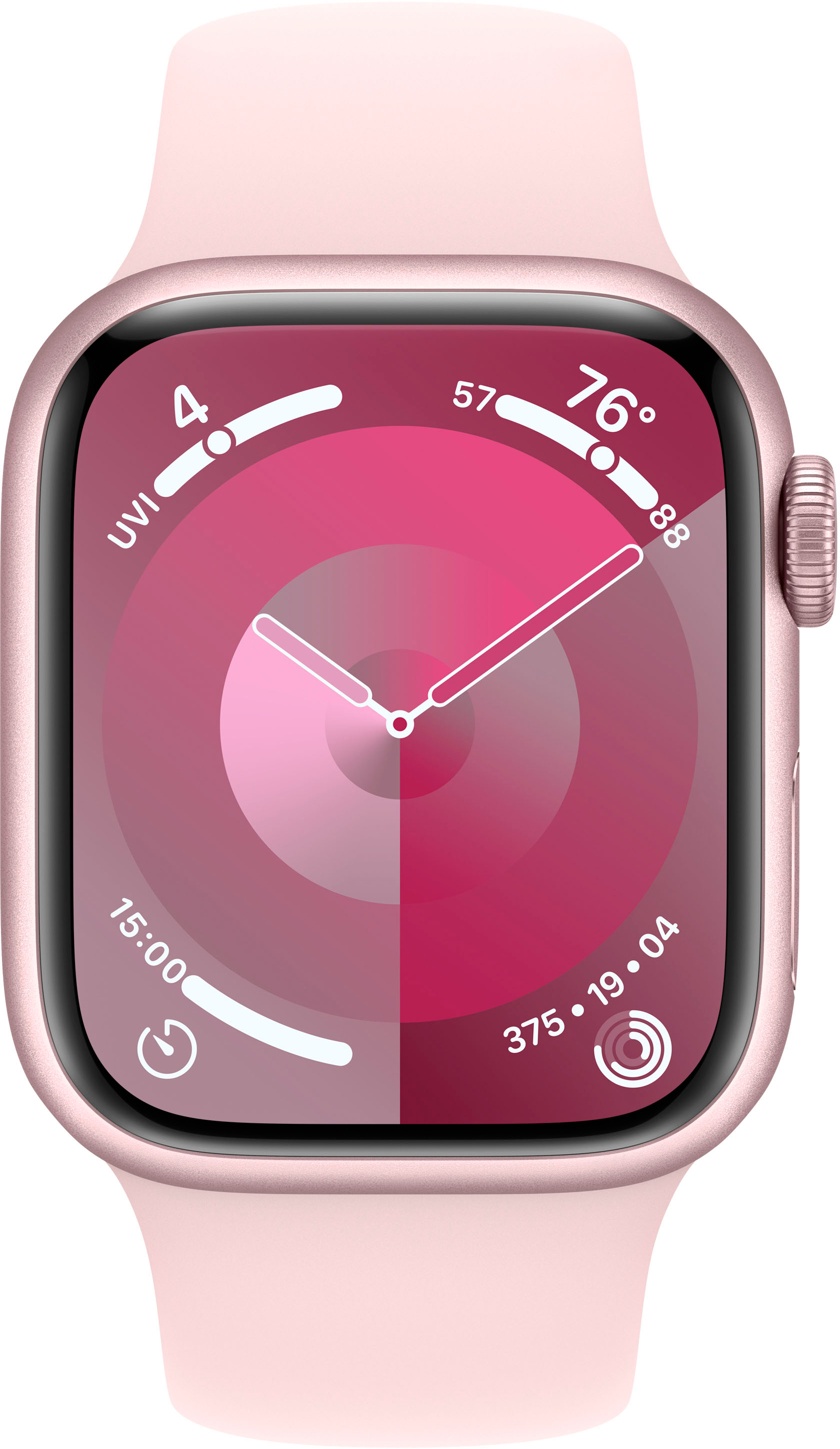 with MRJ03LL/A + Case Pink Apple Light Cellular) Pink Watch 9 Pink Best 41mm Series Aluminum Buy (GPS Sport M/L - Band