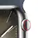 Alt View 12. Apple - Apple Watch Series 9 (GPS + Cellular) 41mm Silver Stainless Steel Case with Storm Blue Sport Band w/ Blood Oxygen - S/M - Silver.