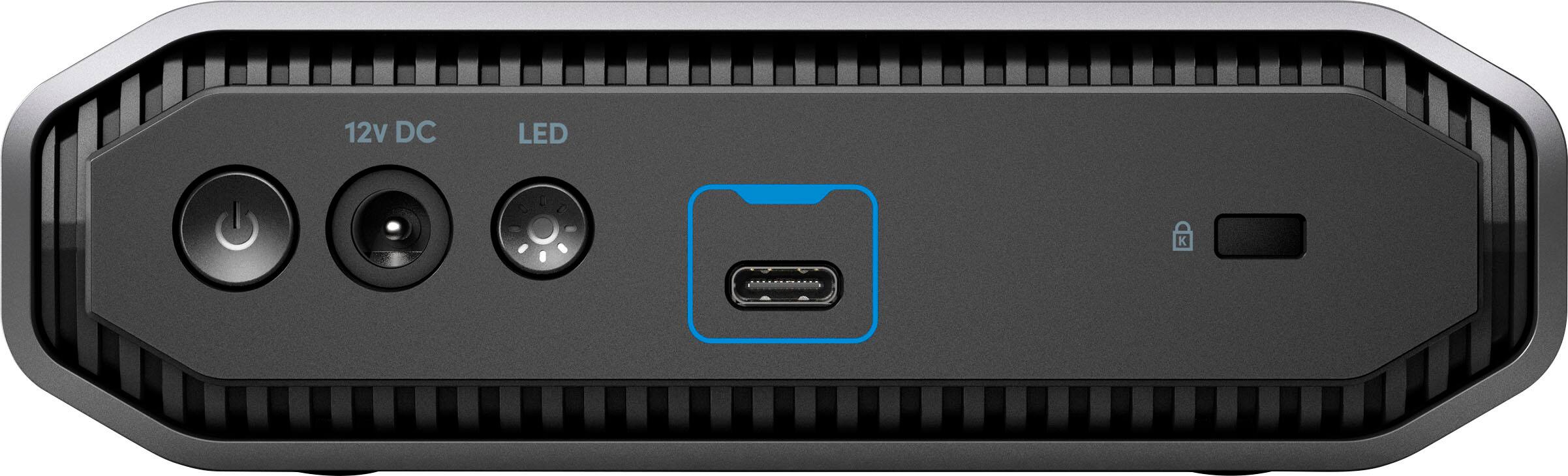 Alt View 13. SanDisk Professional - G-DRIVE 22TB External USB-C 3.2 Gen2 Hard Drive - Black.