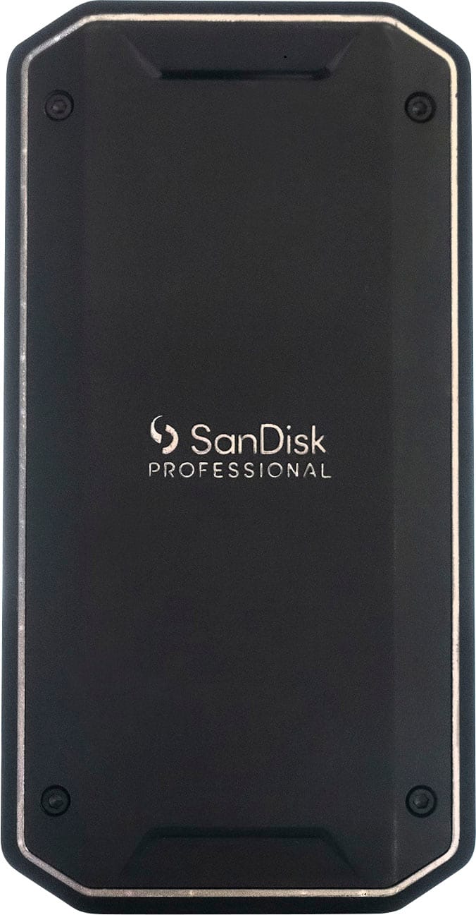 Front. SanDisk Professional - PRO-G40 SSD 1TB External Thunderbolt 3 and USB-C NVMe Portable SSD - Black.