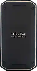 Front. SanDisk Professional - PRO-G40 SSD 1TB External Thunderbolt 3 and USB-C NVMe Portable SSD - Black.