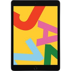Certified Refurbished - Apple 10.2-Inch iPad (7th Generation) (2019) Wi-Fi + Cellular - 128GB - Space Gray (Unlocked) - Front_Zoom
