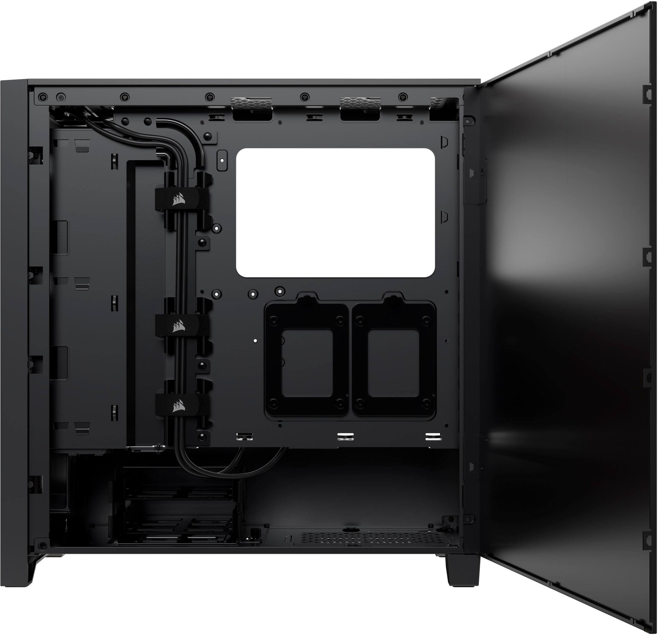 Alt View 14. CORSAIR - iCUE 4000D RGB AIRFLOW ATX Mid-Tower PC Case - Black.