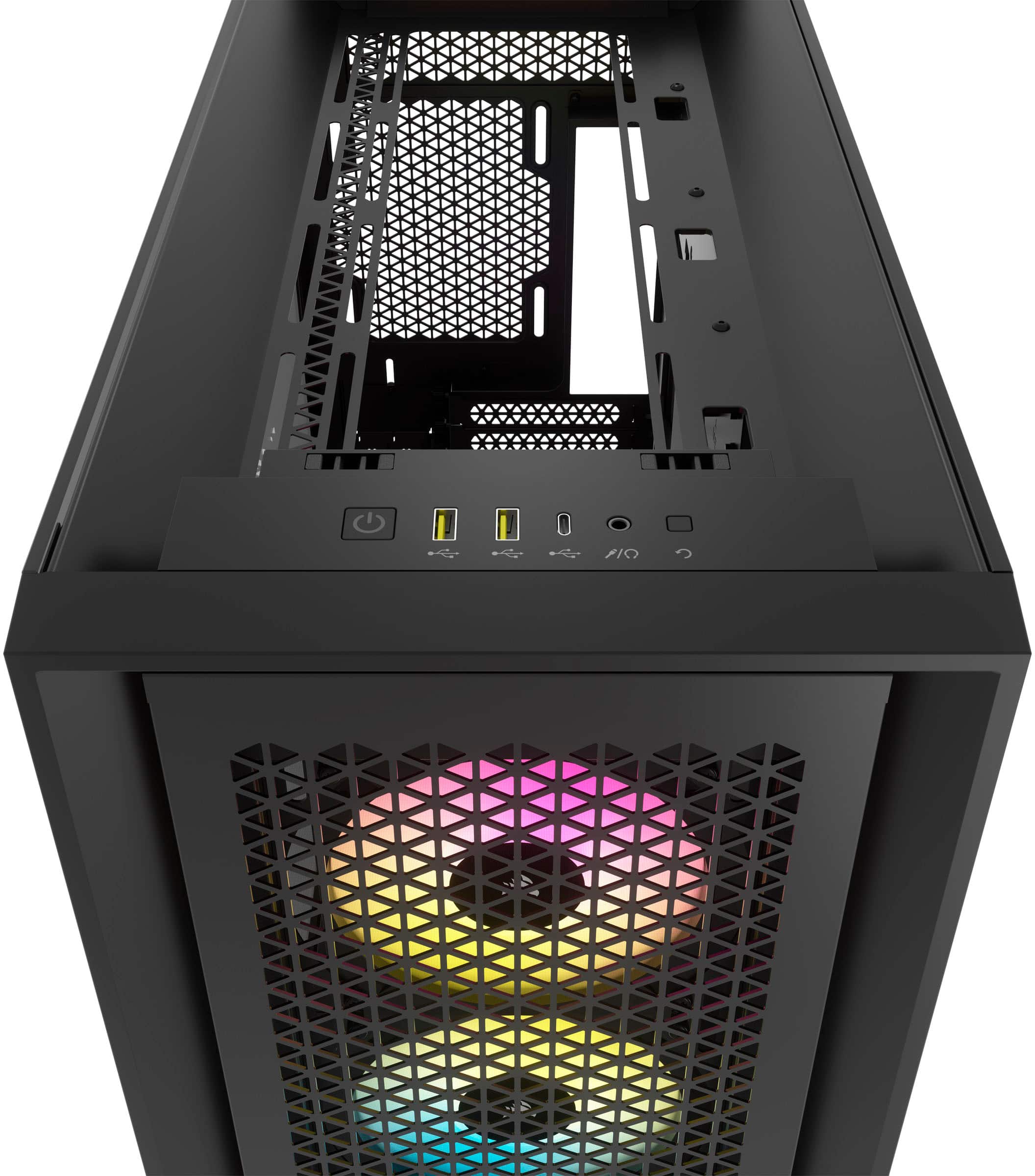 Alt View 21. CORSAIR - iCUE 5000D RGB AIRFLOW ATX Mid-Tower PC Case - Black.
