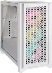 CORSAIR - iCUE 4000D RGB AIRFLOW ATX Mid-Tower PC Case - True White - Front_Zoom
