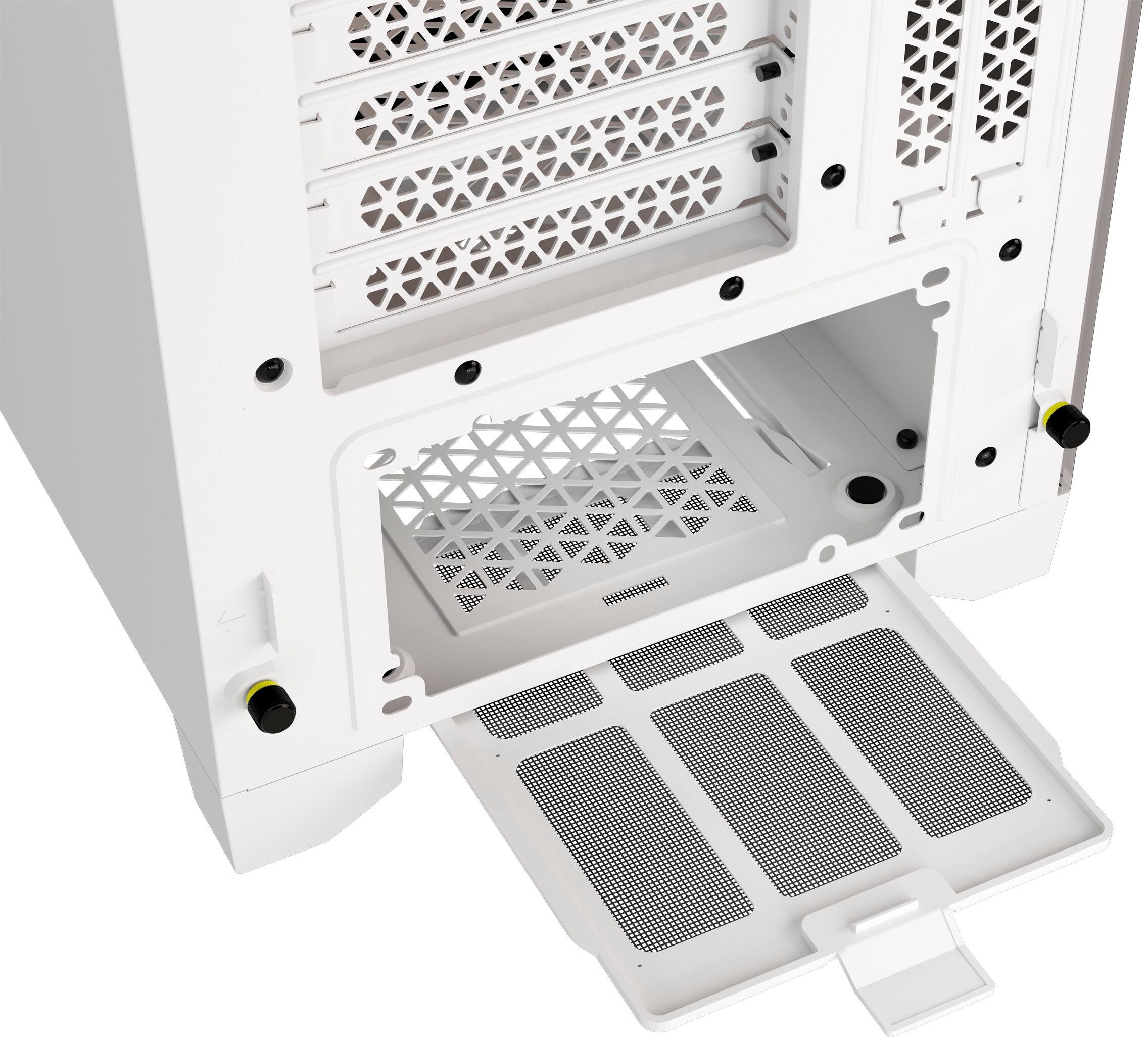 Alt View 18. CORSAIR - iCUE 4000D RGB AIRFLOW ATX Mid-Tower PC Case - True White.