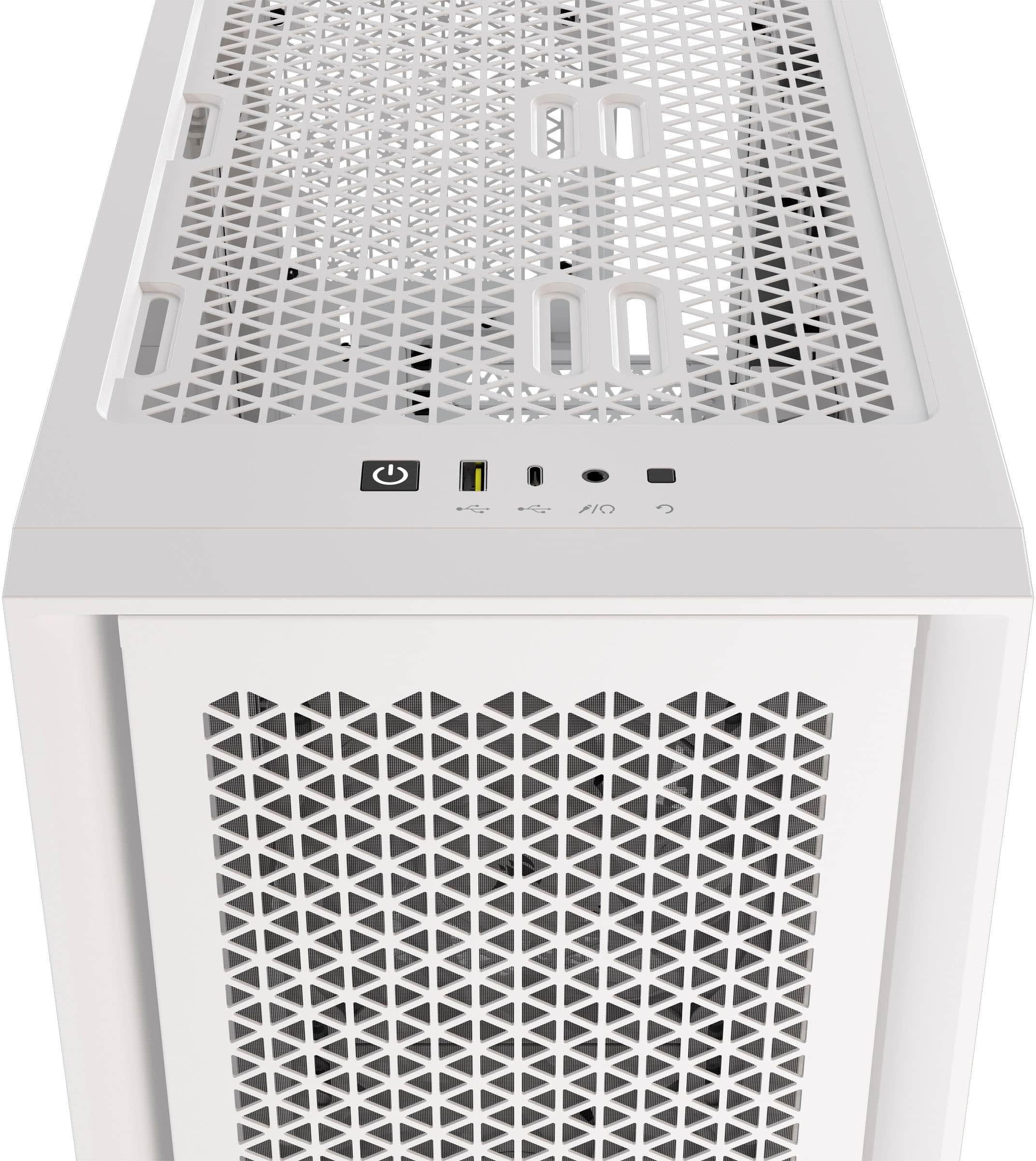 Alt View 20. CORSAIR - iCUE 4000D RGB AIRFLOW ATX Mid-Tower PC Case - True White.