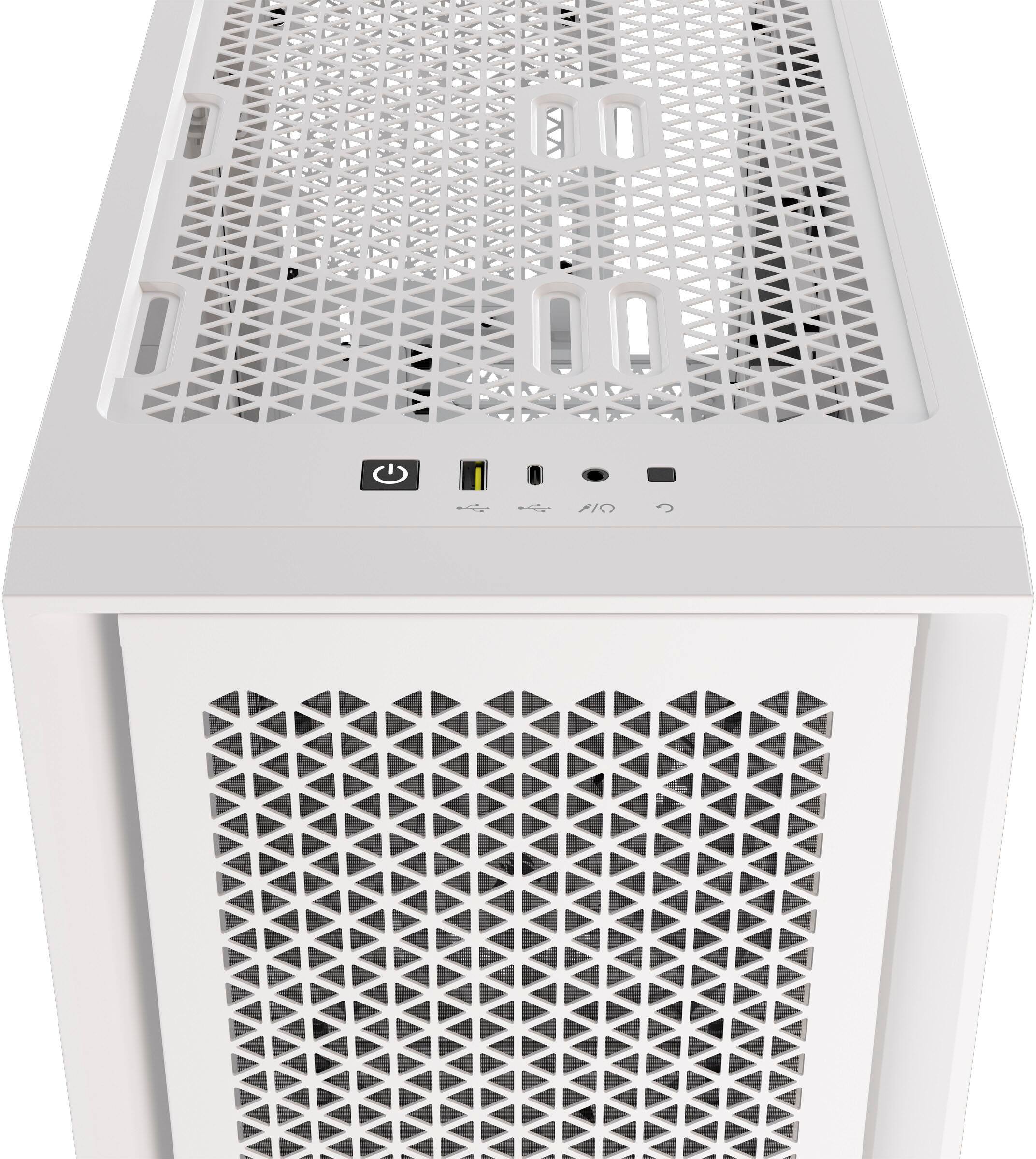 Alt View 20. CORSAIR - iCUE 4000D RGB AIRFLOW ATX Mid-Tower PC Case - True White.
