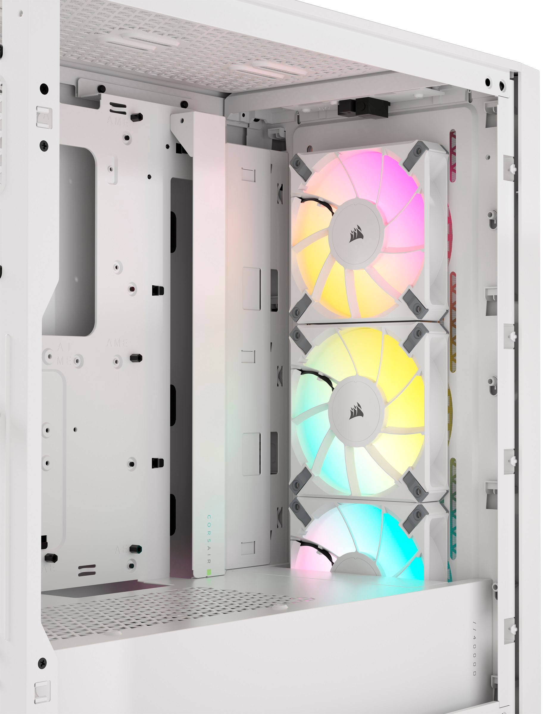 Corsair 5000D Airflow Mid-Tower Case - 3 RGB Fans - Lighting Controller -  High-Airflow Design - RapidRoute Cable Management - True White