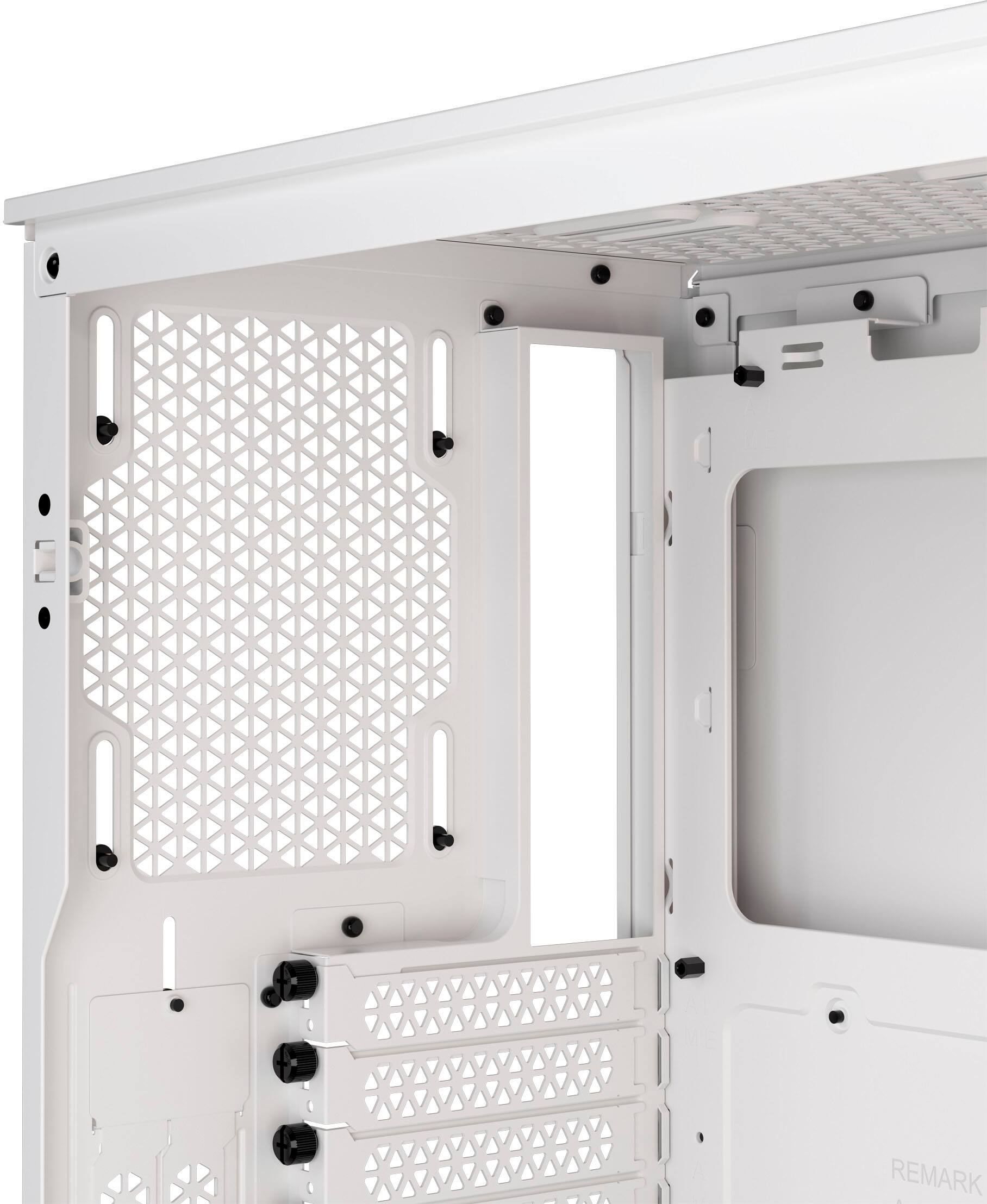 Alt View 22. CORSAIR - iCUE 4000D RGB AIRFLOW ATX Mid-Tower PC Case - True White.