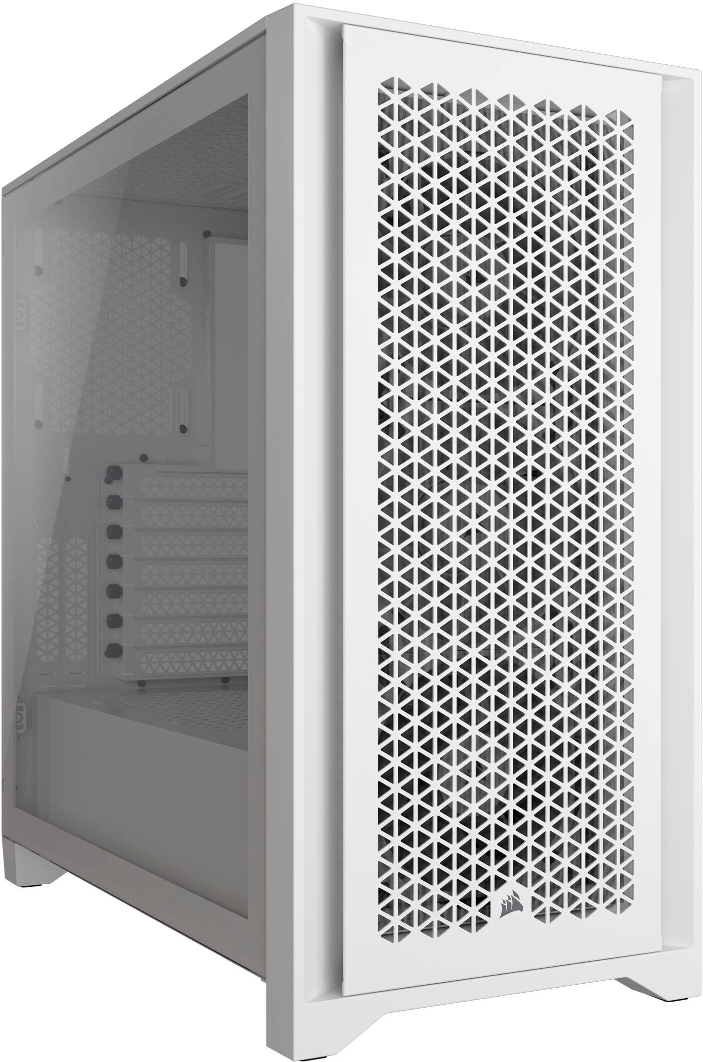 Alt View 23. CORSAIR - iCUE 4000D RGB AIRFLOW ATX Mid-Tower PC Case - True White.