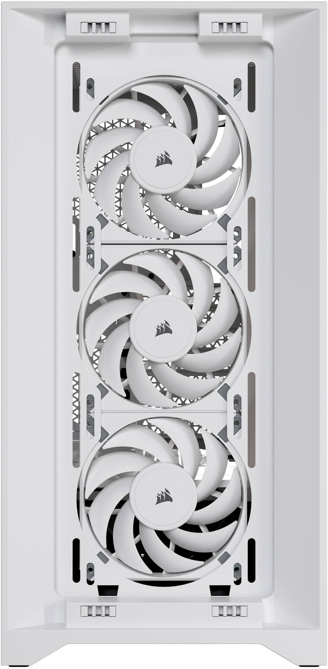 Alt View 24. CORSAIR - iCUE 4000D RGB AIRFLOW ATX Mid-Tower PC Case - True White.
