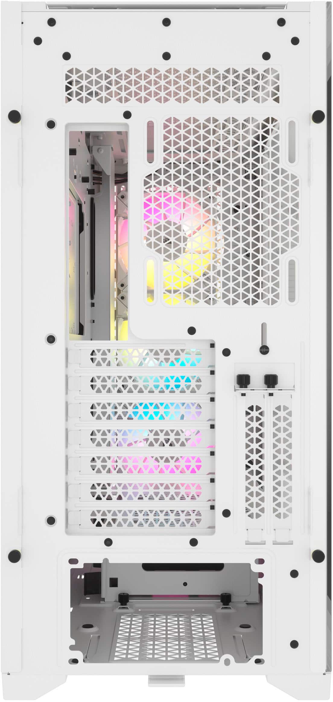 Alt View 14. CORSAIR - iCUE 5000D RGB AIRFLOW ATX Mid-Tower PC Case - True White.