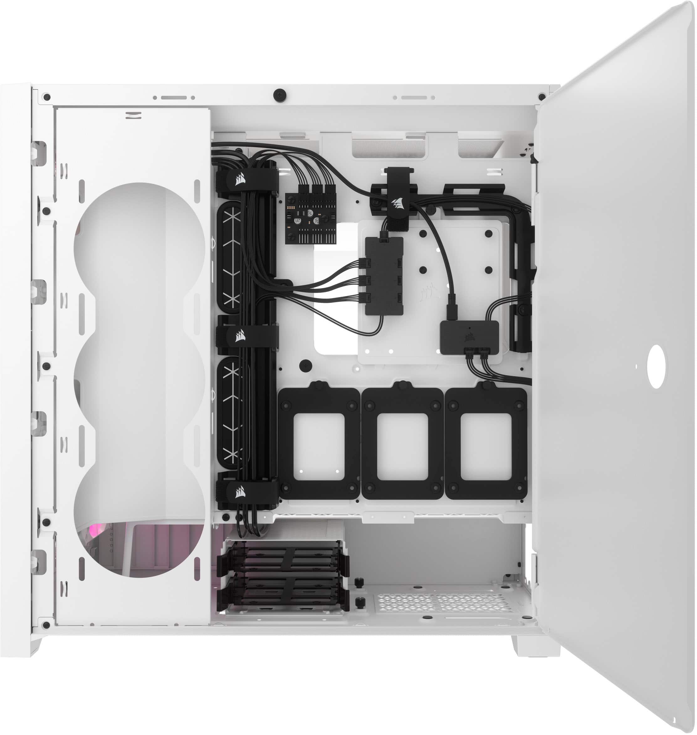 Alt View 16. CORSAIR - iCUE 5000D RGB AIRFLOW ATX Mid-Tower PC Case - True White.
