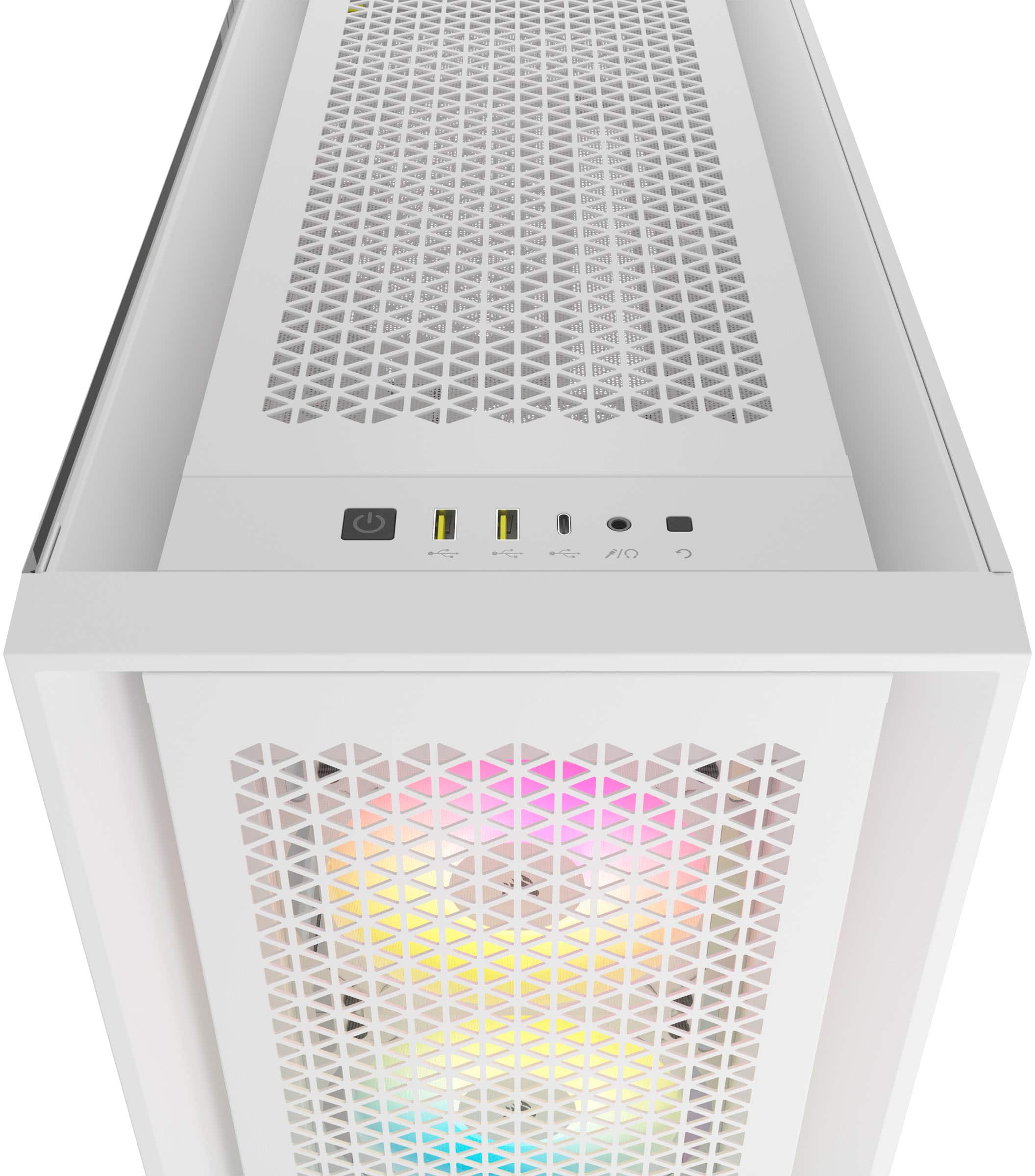 Alt View 18. CORSAIR - iCUE 5000D RGB AIRFLOW ATX Mid-Tower PC Case - True White.