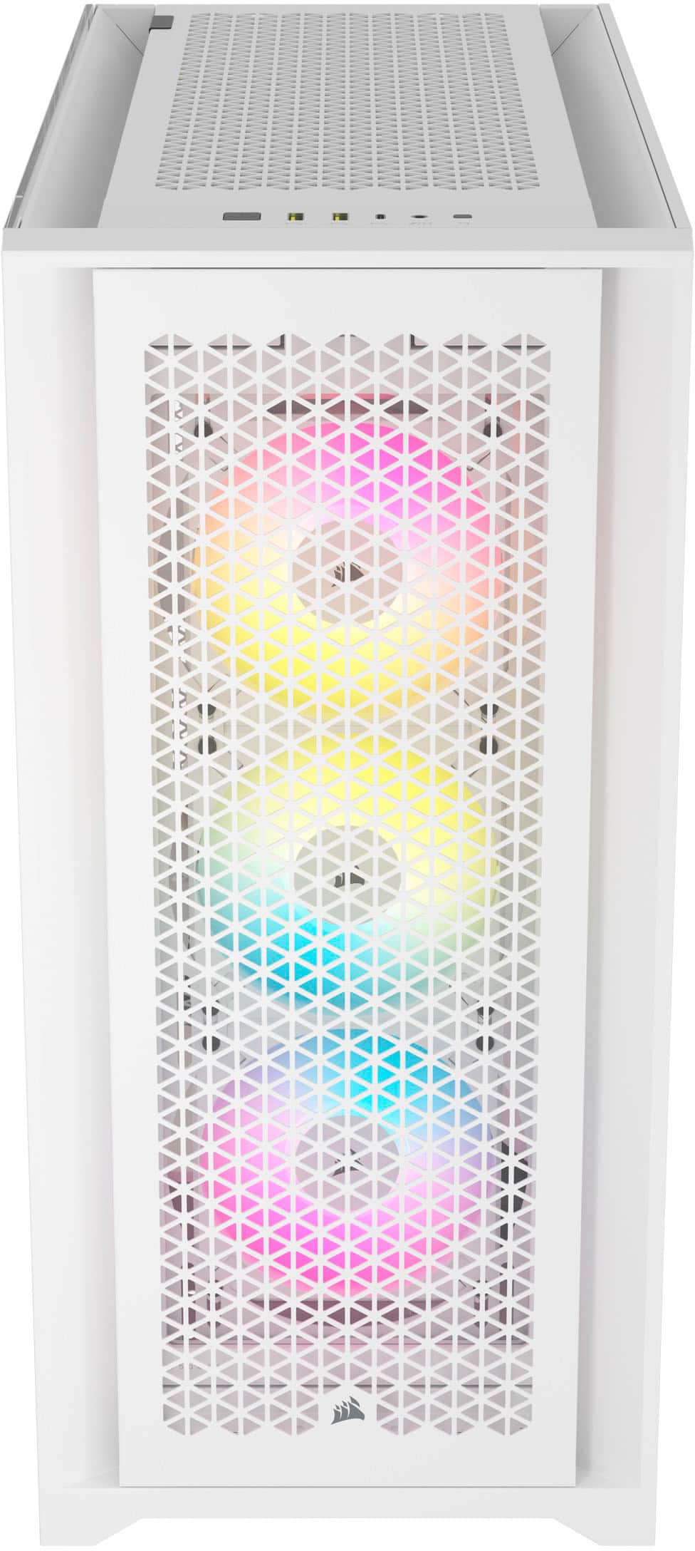 Alt View 21. CORSAIR - iCUE 5000D RGB AIRFLOW ATX Mid-Tower PC Case - True White.